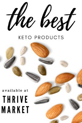 Graphic for keto products at Thrive Market.