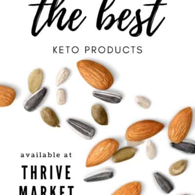 Graphic for keto products at Thrive Market.