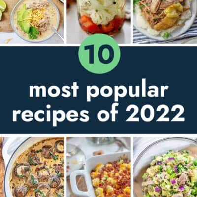 Collage of the most popular recipes of 2022.