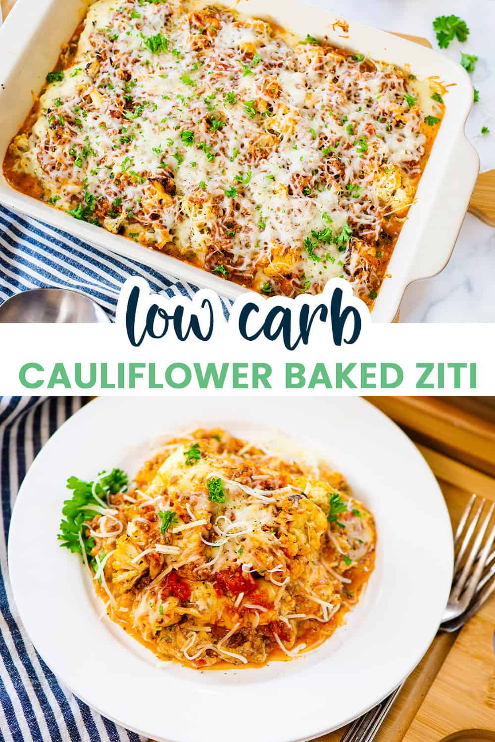 Cauliflower Baked Ziti That Low Carb Life