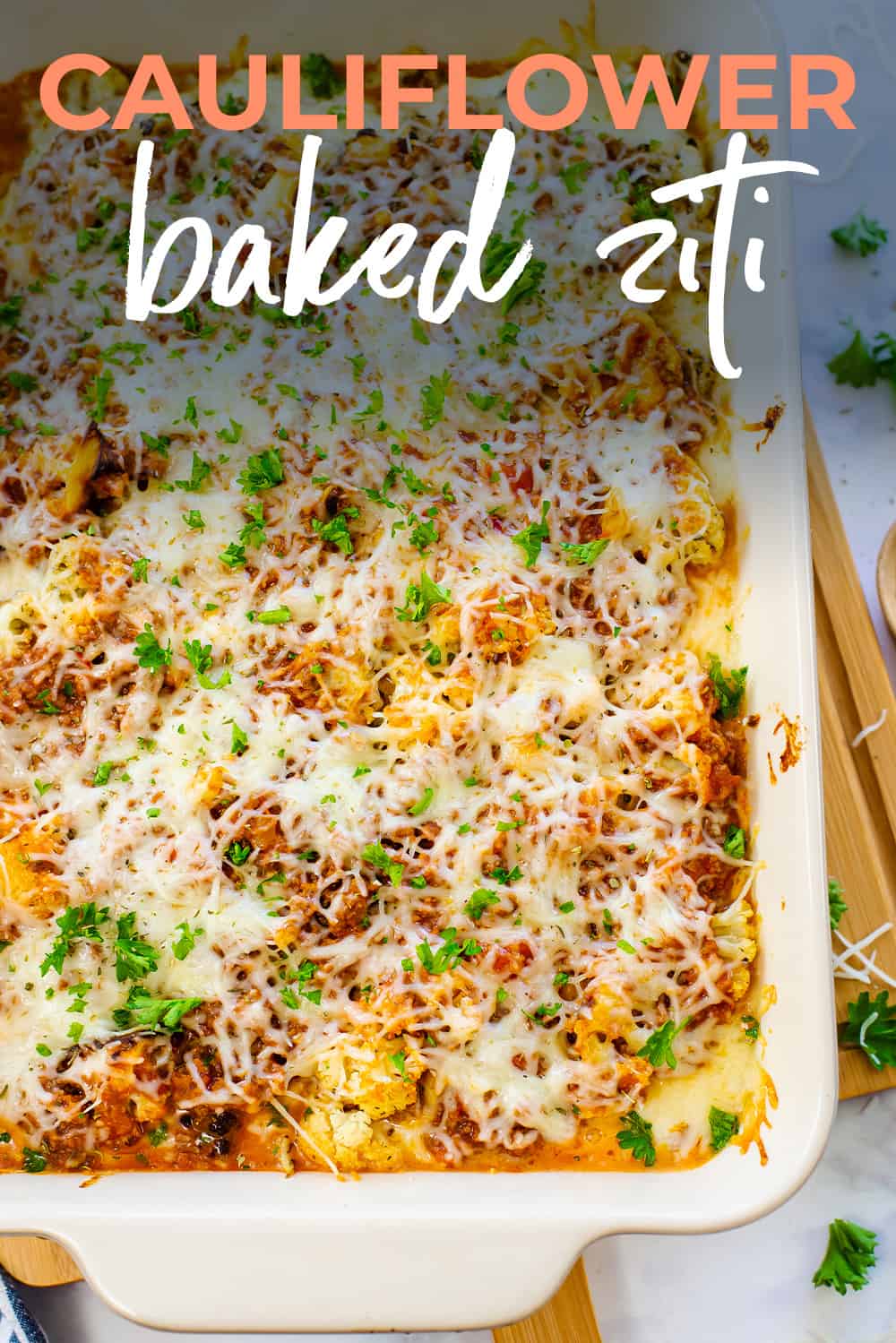 Cauliflower Baked Ziti That Low Carb Life