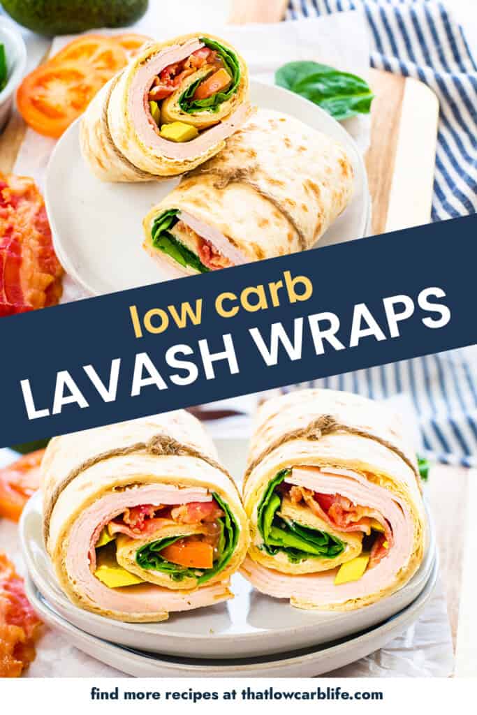 Collage of lavash wrap images.