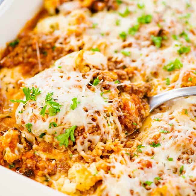 Cauliflower Baked Ziti That Low Carb Life