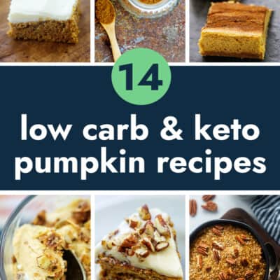 Collage of keto pumpkin recipes images.
