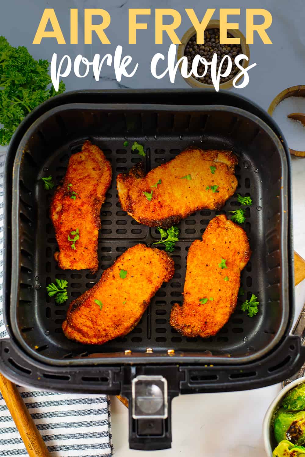 Pork chops in air fryer.