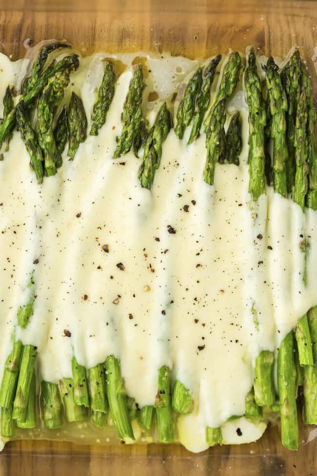 Easy Alfredo Baked Asparagus Recipe | That Low Carb Life