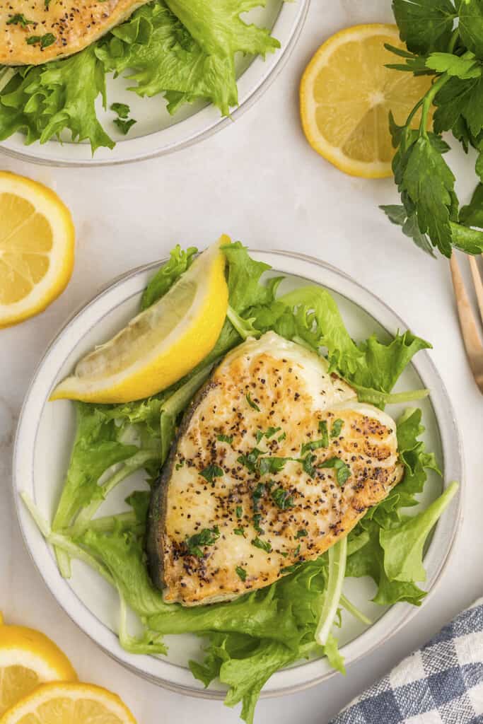 Pan Seared Halibut Steaks | That Low Carb Life