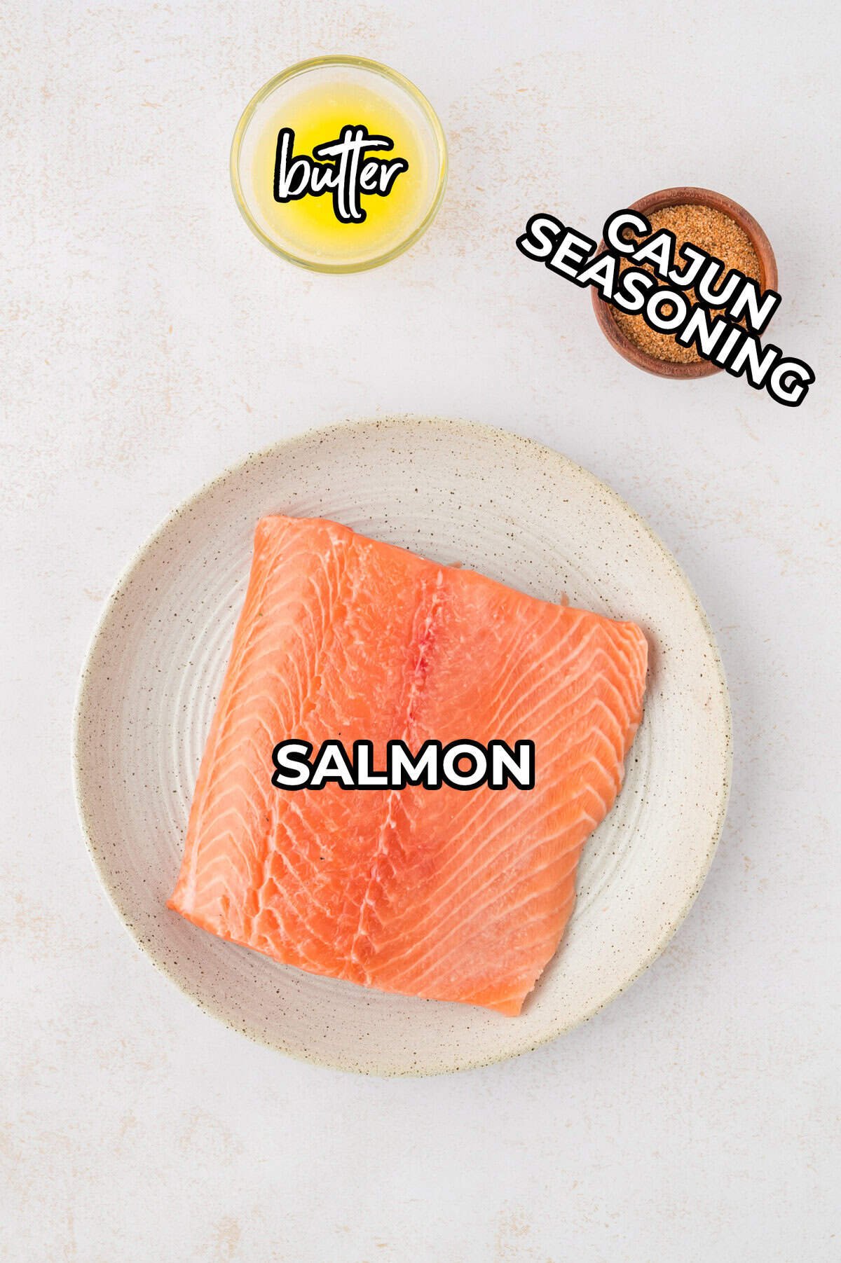 Ingredients for keto salmon bites.