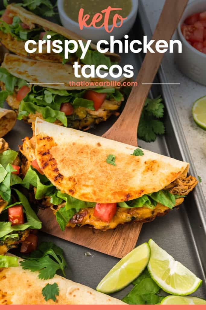 Low carb tacos on baking sheet.