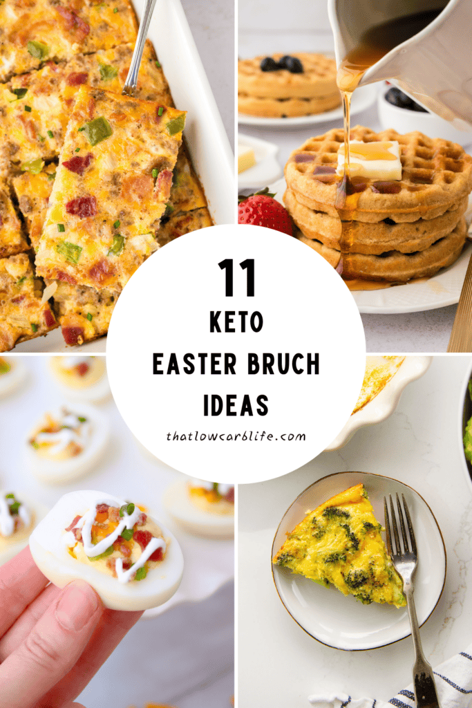 Collage of Easter brunch recipes.