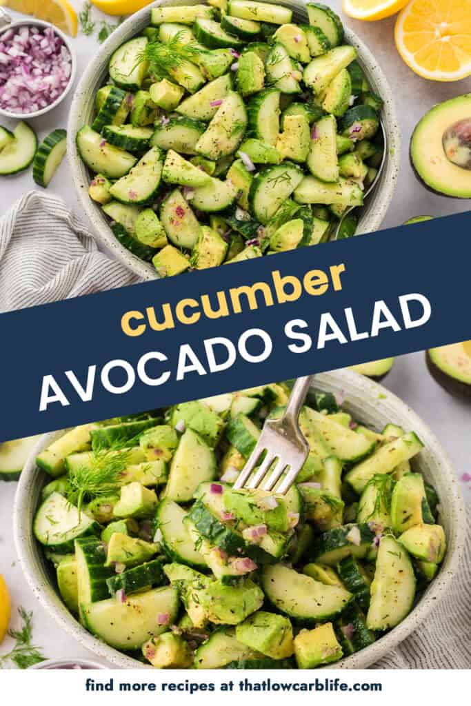 Collage of cucumber salad images.