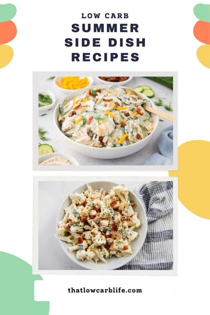 Keto summer potluck collage.