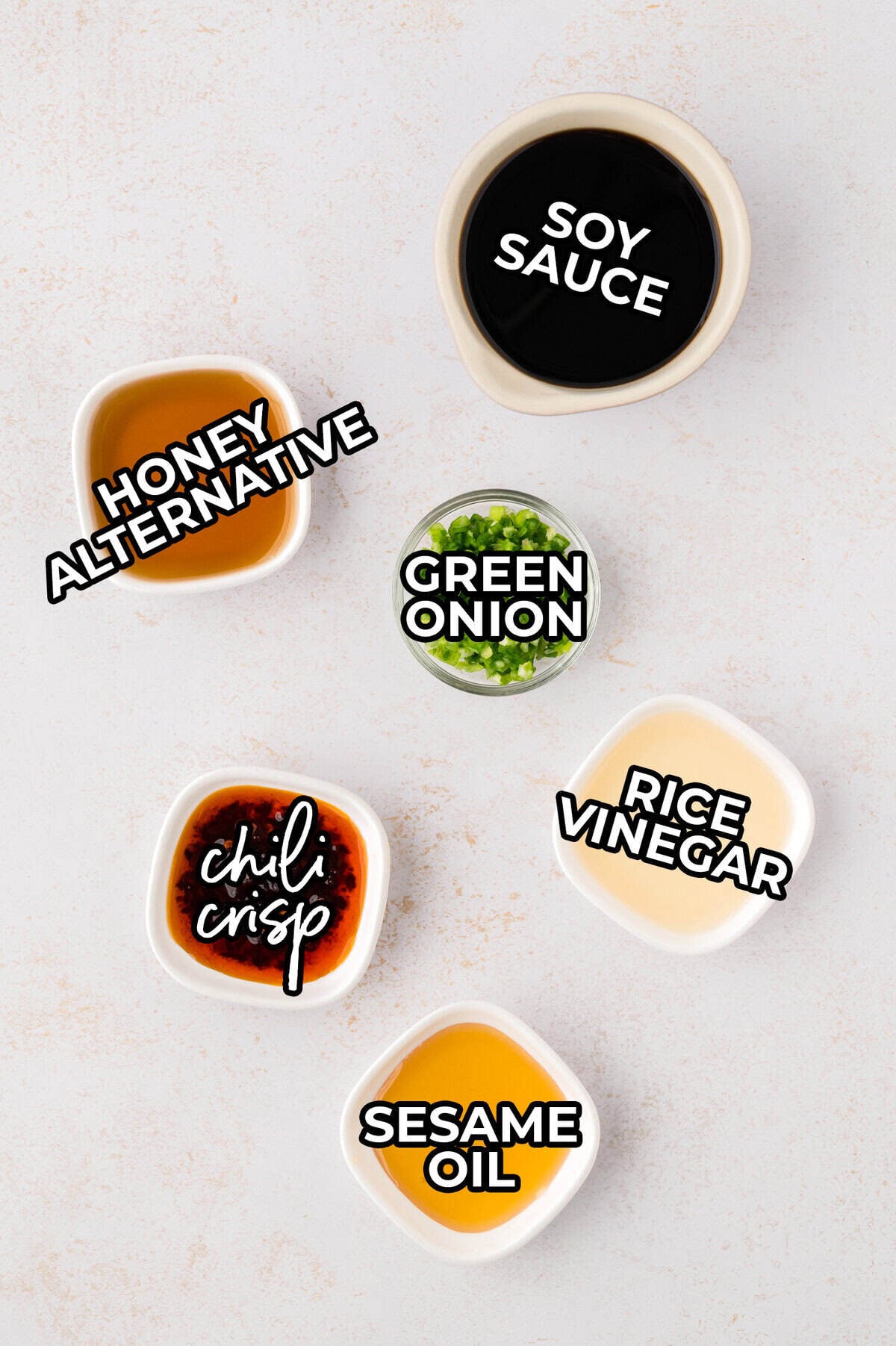 Ingredients for sugar free dumpling sauce.