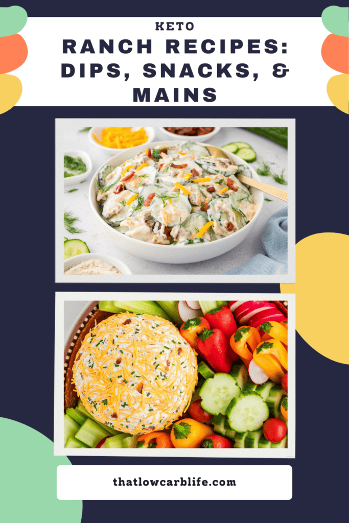 Collagfe of ranch recipe images.
