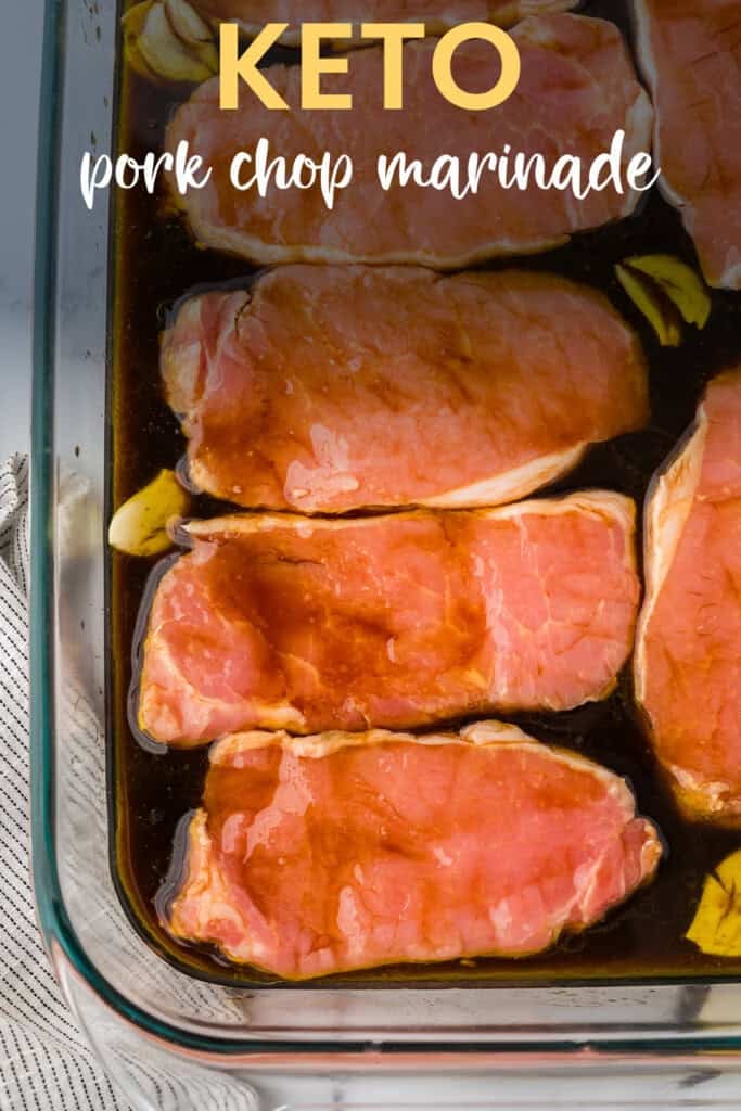 Pork chops in marinade.